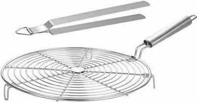VKR universe Roasting grill and small tong steel Kitchen Tool Set(Roaster, Tong)