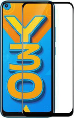 RUNICHA Edge To Edge Tempered Glass for Vivo Y30(Pack of 1)