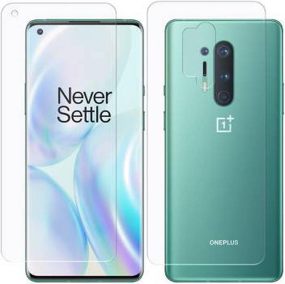 RUNEECH Front and Back Screen Guard for ONEPLUS 8(Pack of 2)