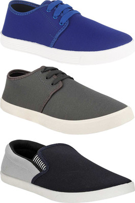 SKYMORE Lightweight Combo Pack Of 3 Trendy Sneakers Sneakers For Men(Multicolor , 10)
