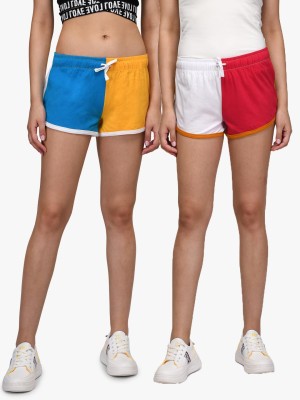 KOTTY Color Block Women Multicolor Hotpants
