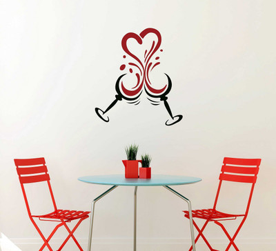 fuzzy 55 cm love Self Adhesive Sticker(Pack of 1)