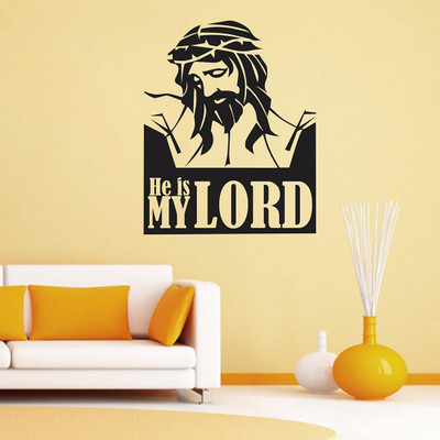 fuzzy 55 cm jesus Self Adhesive Sticker(Pack of 1)