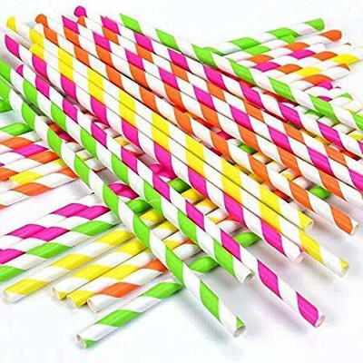KONFIZ Straight Drinking Straw(Multicolor, Pack of 100)