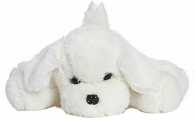 Besties Dog Stuffed Soft Plush Toy, White Lazy Dog  - 20 cm(White)