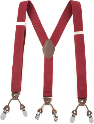 the tie hub Y- Back Suspenders for Men(Maroon)