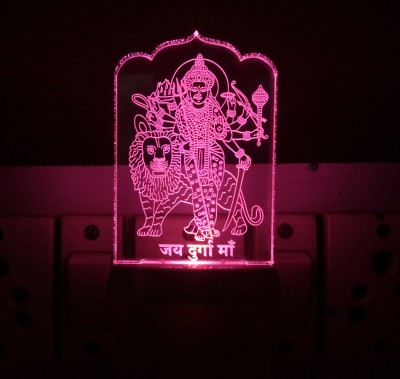 UKANI 3D Illusion LED Light Night Lights for 7 Colors Led Changing Lighting Bedroom Decoration Decorative Lighting Gifts for Boys Girls Kids Baby Friends JAI DURGA MATA Night Lamp ( 5 cm, Multicolor ) Night Lamp(10 cm, Multicolor)