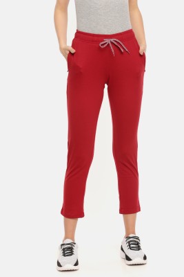 Dollar Missy Solid Women Maroon Track Pants