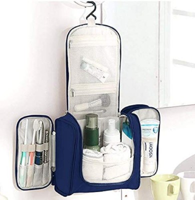 PAVITYAKSH Hanging Kit for Women Portable Cosmetic Bag Makeup Pouch Waterproof Travel Organizer Bag Travel Toiletry Kit(Blue)