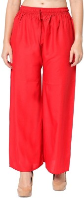 SarvSamarth Creation Relaxed Women Red Trousers