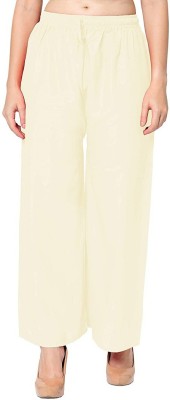 SarvSamarth Creation Relaxed Women Cream Trousers