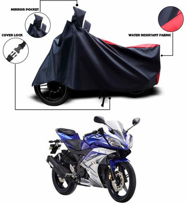 ANTHUB Two Wheeler Cover for Yamaha(YZF R15 S, Red, Black)