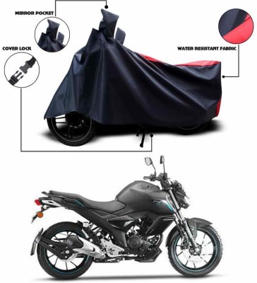 ANTHUB Two Wheeler Cover for Yamaha(FZ S V3.0 FI, Red, Black)