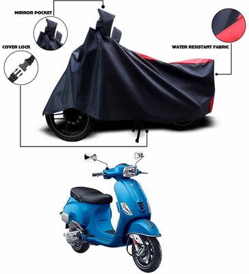ANTHUB Two Wheeler Cover for Vespa(Vespa, Red, Black)