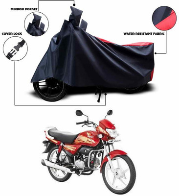 ANTHUB Two Wheeler Cover for Hero(HF Deluxe, Red, Blue)