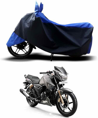 SEBONGO Two Wheeler Cover for TVS(Apache RTR 180, Blue, Black)
