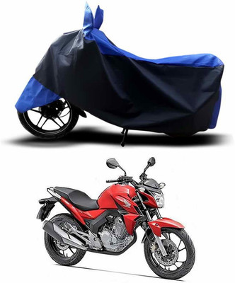 ANTHUB Two Wheeler Cover for Honda(CB Twister, Blue, Black)