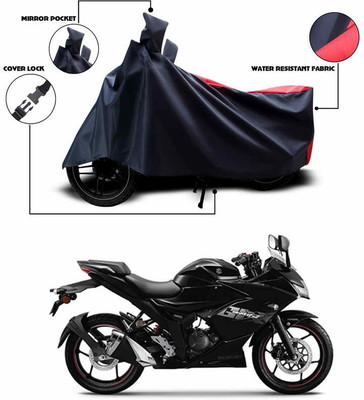 ANTHUB Two Wheeler Cover for Suzuki(Gixxer SF, Red, Blue)