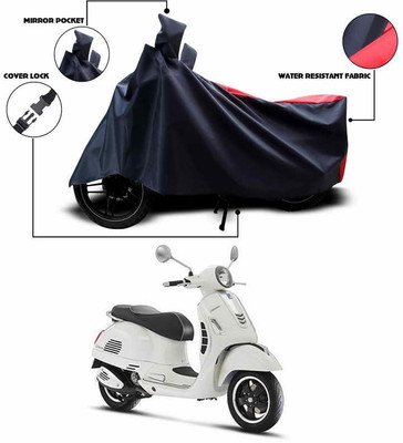 ANTHUB Two Wheeler Cover for Vespa(Vespa, Red, Black)
