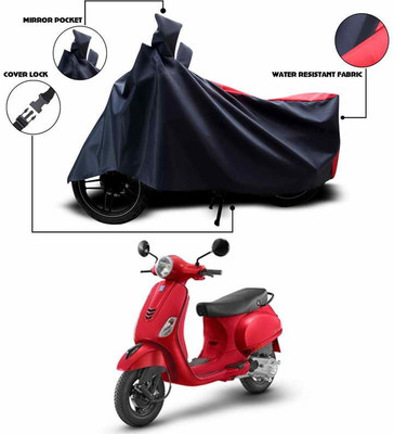 ANTHUB Two Wheeler Cover for Vespa(Vespa, Red, Black)