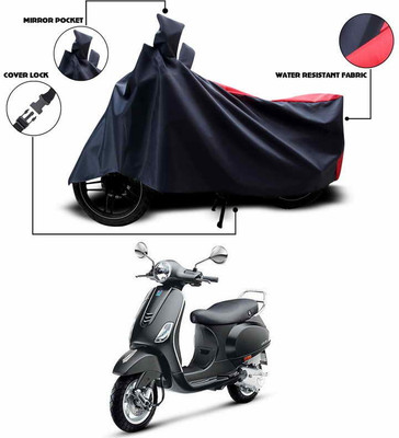 ANTHUB Two Wheeler Cover for Vespa(Vespa, Red, Black)