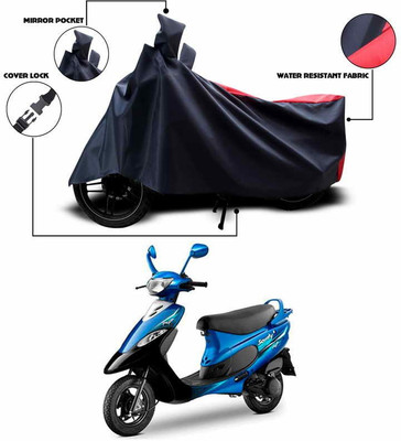 SEBONGO Waterproof Two Wheeler Cover for TVS(Red, Black)