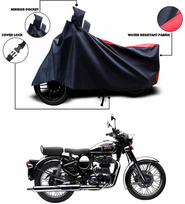 SEBONGO Two Wheeler Cover for Royal Enfield(Red, Black)