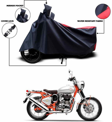 SEBONGO Two Wheeler Cover for Royal Enfield(Bullet Trials 350, Red)