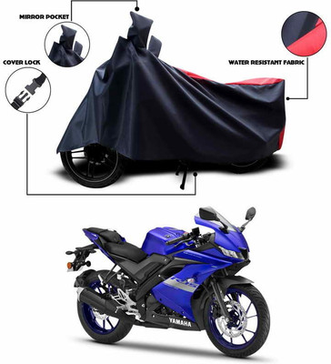 ANTHUB Two Wheeler Cover for Yamaha(YZF R15 S, Red, Black)