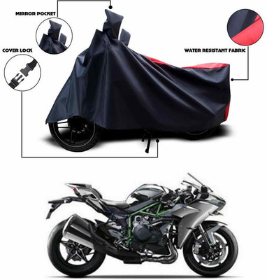 ANTHUB Two Wheeler Cover for Kawasaki(Ninja, Red, Black)