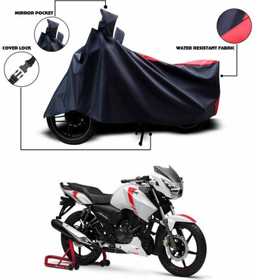 SEBONGO Waterproof Two Wheeler Cover for TVS(Red, Black)