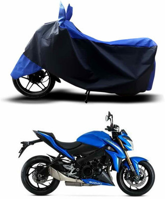 SEBONGO Two Wheeler Cover for Suzuki(GSX, Blue, Black)