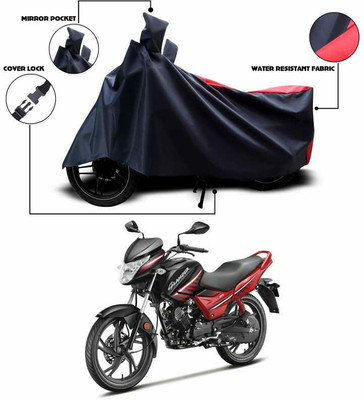 ANTHUB Two Wheeler Cover for Hero(Glamour, Red, Black)
