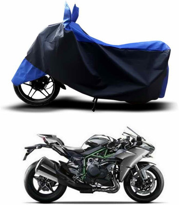 THE REAL ARV Waterproof Two Wheeler Cover for Kawasaki(Ninja, Blue, Black)