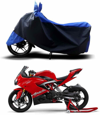 SEBONGO Two Wheeler Cover for TVS(Apache RR 310, Blue)