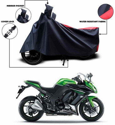 SEBOMGO Waterproof Two Wheeler Cover for Kawasaki(Ninja, Red, Black)