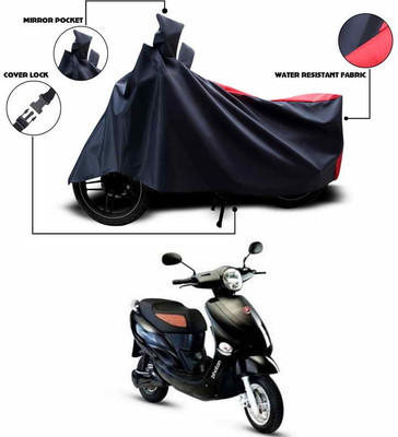 SEBONGO Waterproof Two Wheeler Cover for Hero(Red, Black)