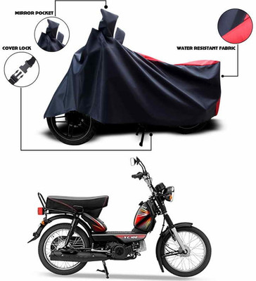 SEBONGO Waterproof Two Wheeler Cover for TVS(Red, Black)