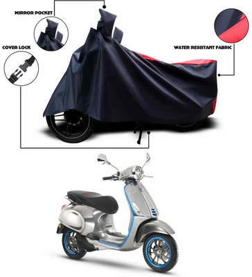 SEBOMGO Waterproof Two Wheeler Cover for Vespa(Electric, Red, Black)