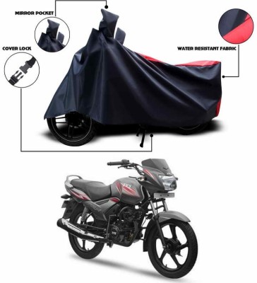 SEBONGO Two Wheeler Cover for TVS(Star City Plus, Red)