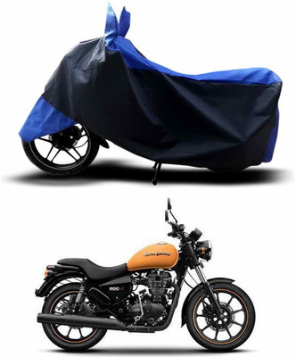 SEBONGO Two Wheeler Cover for Royal Enfield(Thunderbird 500, Blue, Black)