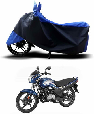 SEBONGO Two Wheeler Cover for Hero(Super Splendor, Blue, Black)