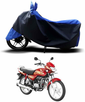 SEBONGO Two Wheeler Cover for Hero(HF Deluxe, Blue, Black)