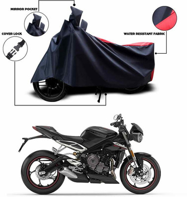 ANTHUB Two Wheeler Cover for Triumph(Red, Black)