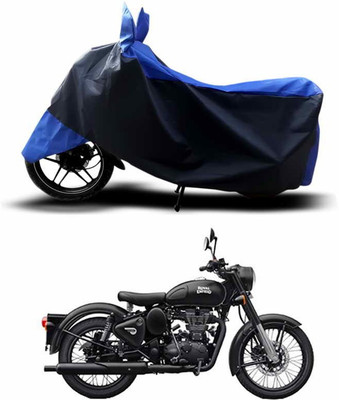 SEBONGO Two Wheeler Cover for Royal Enfield(Classic 350, Blue)