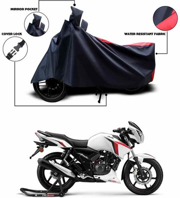 SEBONGO Waterproof Two Wheeler Cover for TVS(Red, Black)