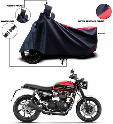 ANTHUB Two Wheeler Cover for Triumph(Red, Black)