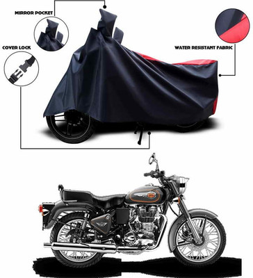 SEBONGO Waterproof Two Wheeler Cover for Royal Enfield(Red, Black)