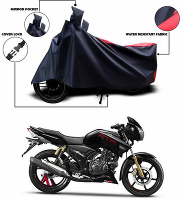SEBONGO Waterproof Two Wheeler Cover for TVS(Red, Black)