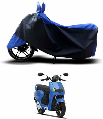 SEBONGO Two Wheeler Cover for 22Motors(Black, Blue)